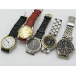 Five quartz fashion watches