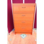 Four drawer suspension filing cabinet (W85cm xD42cm x H140cm)