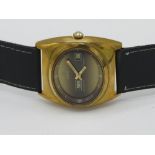 Zodiac SST36000 automatic wristwatch with day date. Gold plated case No 27959.15, on leather