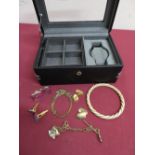 Pair of Paul Smith holographic cufflinks, other pairs of cufflinks, a twisted ivory bangle and Art