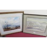 R.L.Howey (20th C): 'Roseberry Topping', watercolour, signed in pencil (46cm x 51cm) and Cicely