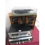 Vintage Hi-Fi: Technix F.G Servo Player SL-93 Pioneer stereo receiver SX690, Pioneer stereo cassette