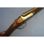 C. Hall of Knaresborough 12B side by side ejector shotgun, with 28 inch barrels sleeved