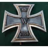 German WWI iron cross breast badge with lapel pin No.12.3 Ballonbeobachter Ludwig Menzel, 1916