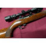 Aruga 10/22 .22 self loading rimfire rifle with walnut deluxe stock fitted with Simmons 4-12 x 40 AO