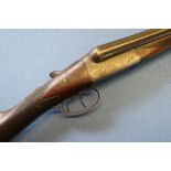 Thomas Horsley of York 12 bore side by side ejector shotgun with 25 inch barrels, choke 1/4 &