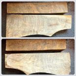 A Highly figured Turkish Walnut two piece blank for shotgun and forend, air dried