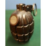 Inert Mills hand grenade, side marked 47 PSC, with alloy base plug marked no.36m MK1 WDC