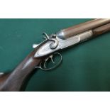10 bore 2 5/8 inch (67mm) C. G. Bonehill side by side hammer gun with 32 inch Damascus barrels, with