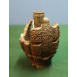 Fragmented half section of a Mills hand grenade, complete with alloy base plug