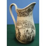 Victorian "The Alliance Jug" commemorating soldiers and sailors of the crimean war by Lockhart and