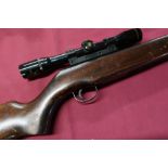 Webley Excel .177 break barrel air rifle serial no. 852682, with scope