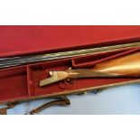 Cased Midland Gun Co 20B side by side ejector shotgun, with 28 inch barrels, 2 3/4 inch chambers,