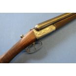 E. Whistler 12 bore side by side shotgun with replacement 28 inch barrels by C. G. Blackadder Castle