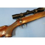 BSA .22/250 bolt action rifle, fitted with scope, serial no 15R1846 (section one certificate