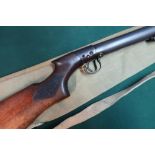 BSA .22 underlever air rifle, serial no. T1896, with canvas slip