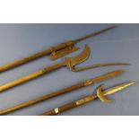 Set of quality reproduction reenactors style pole arms and staff weapons (4)