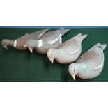 Large quantity of various assorted full body pigeon decoys and a small selection of hessian type