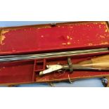 Cased army and navy C.S.L 12B side by side sidelock ejector shotgun, with 28 inch barrels, choke CYC