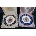 Two boxed Mulberry Hall of York limited edition regimental commemorative plates for the Royal