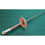 Leon Poole fencing foil with 34 inch blade and alloy disk guard