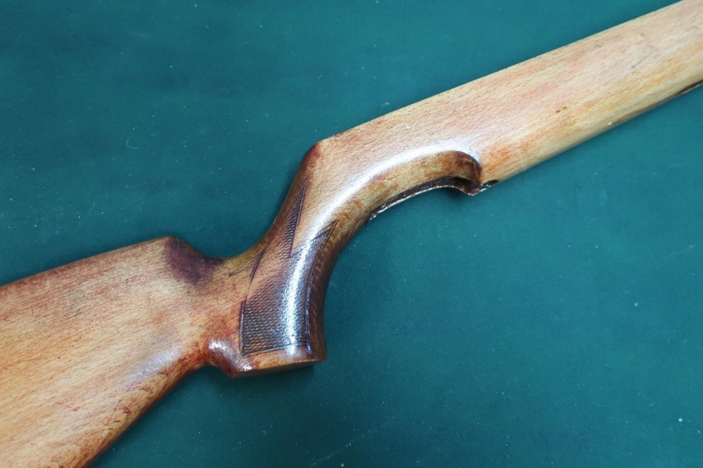 A wooden air rifle stock for a Weihrauch HW97(K)