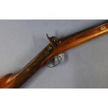 19th C percussion cap single barreled 16 bore sporting gun by Moore 31 inch first stage octagonal