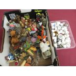 Collection of Wade Whimsies, various other miniature animals and thimbles