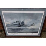 Framed and mounted limited edition print "Phantom Thunder" by Michael Rondot, signed by the