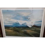 Framed and mounted print "Cancelled", by Peter R Westacott, signed by the artist, with artist