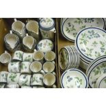 Comprehensive Wedgwood Bramble pattern oven to tableware tea and breakfast service, (two boxes)