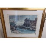 Sir William Russell Flint "Venetian Festival", limited edition of 850, signed in pencil, published