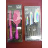 As new ex shop stock Taylor Eyewitness of Sheffield cake knife and server set, three piece kitchen