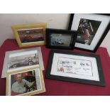 Ferrari F1 Drivers: signed photos of Brooks, Alison, Hill, Surtees, and an Enzo Ferrari centennial