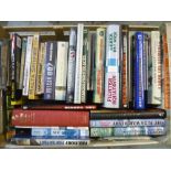 Box containing a large quantity of aircraft and RAF books on various subjects incl. Valour, The