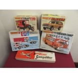 Matchbox 1:43 scale model kit of Pepsi Cola Kenworth 123 truck and trailer, Matchbox 1:22 scale