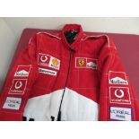 Ferrari paddock type jacket, with Marlboro and Vodafone sponsor logos, size XXL