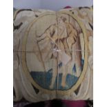 Pair of square tapestry front cushions (42cm x 42cm)