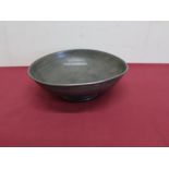 Tudric pewter circular fruit bowl with hammered detail, No.01248 D28cm