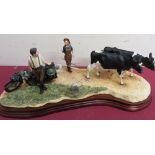 Large Border Fine Arts model 'Flat Refusal' BO650, signed by Ray Ayres Nov. 01' on wooden plinth