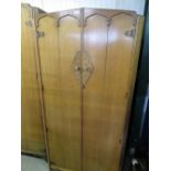 Austinsuite 1960's gentleman's oak wardrobe, with part fitted interior, and a similar ladies