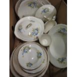 Grindley Cream Petal tea service and Swinnertons Majestic Vellum dinner service (two boxes)