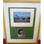 Framed and mounted photographic print of a Phantom aircraft with associated Rolls Royce Spey plaque,