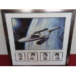 Framed and mounted Star Trek limited edition montage CE2/100 (68cm x 64cm)
