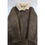 County Coats Of London 100% sheepskin lined leather Flying type jacket, UK size 12