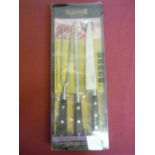 As new Sabatier three piece carving set