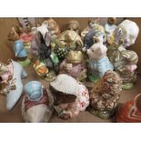 Collection of Beswick Beatrix Potter figures including: Pigling Bland, Ribby, Cecily, Parsley etc (