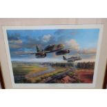 Framed and mounted print "In Defence Of The Reich" by Nicholas Trudgian, limited edition no. 1/50,