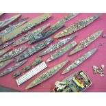 Large collection of Airfix and other similar kit form naval battle ships, carriers etc