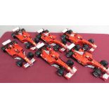 Hot Wheels 1:18 scale model Ferrari's Michael Schumacher collection, all No. 1 race number (6)